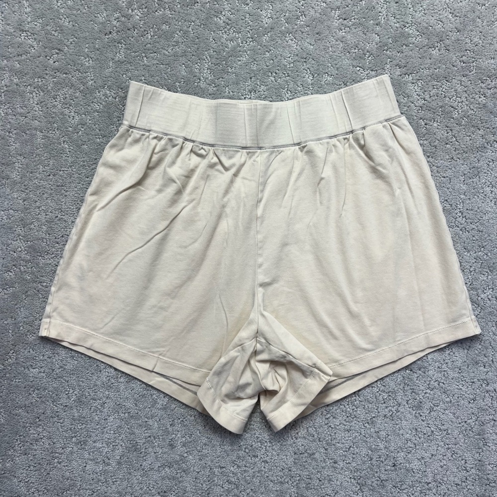 NEIWAI Shorts Womens M Cream Cotton Stretch Loungewear Sleepwear Lightweight